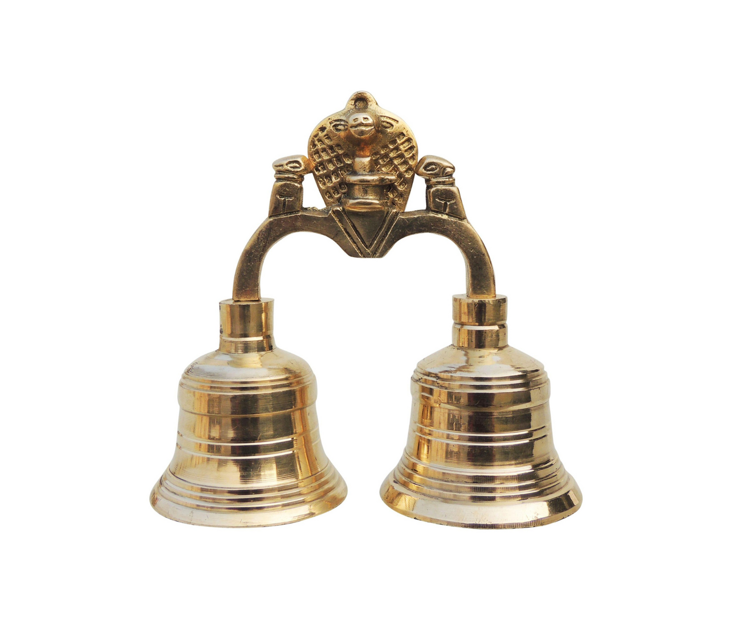 Brass Pooja 2 Combined Bell Double Ganti