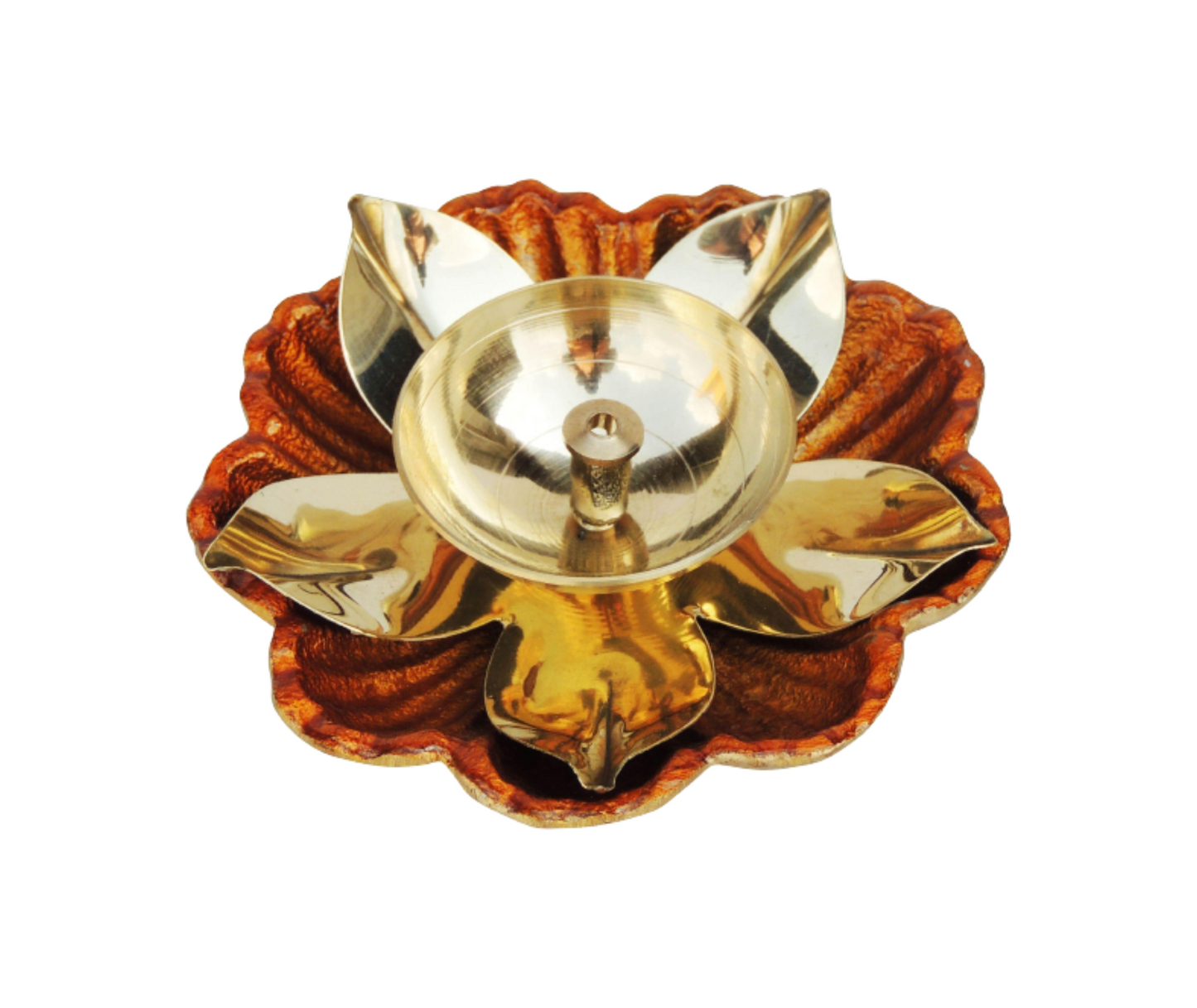 Brass Table Oil Lamp Brass Deepak