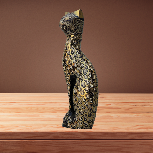 Brass Showpiece Cat Statue