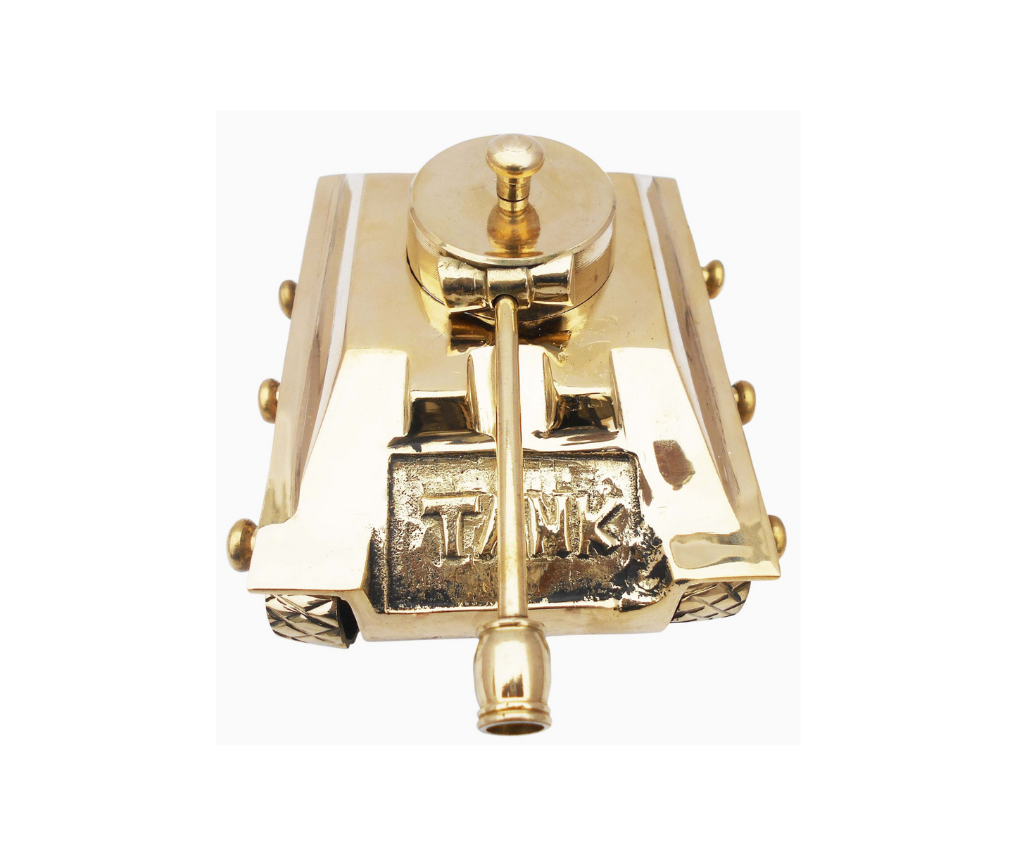 Brass Tank Miniature For Children Playing