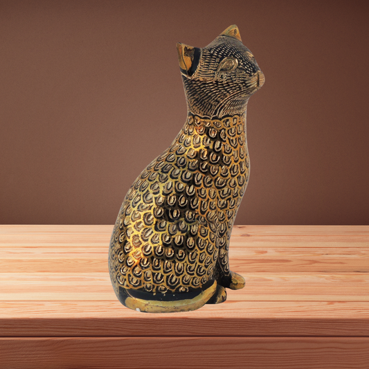 Brass Table Decor Showpiece Cat Statue