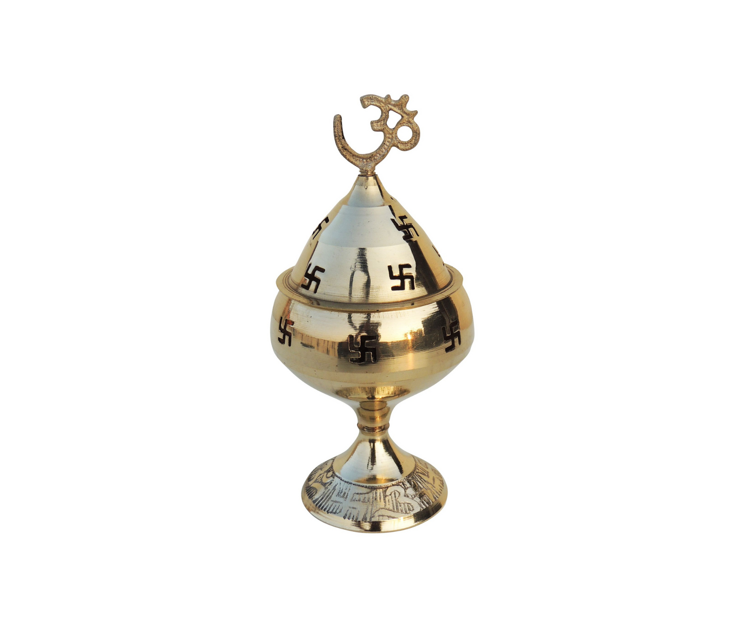 Brass Oil Lamp Om Pakija Deepak