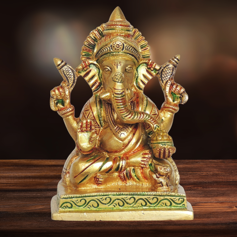 Brass Ganesh Ji God Idol Statue