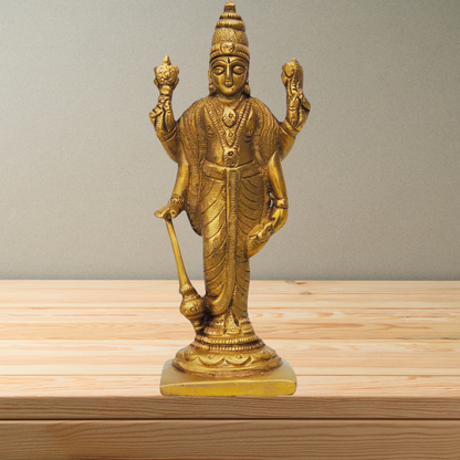 Brass Standing Vishnu Ji Statue