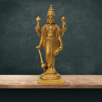 Brass Standing Vishnu Ji Statue