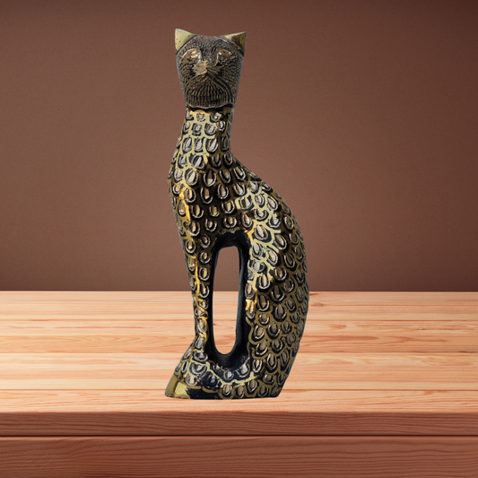 Brass Showpiece Cat Statue