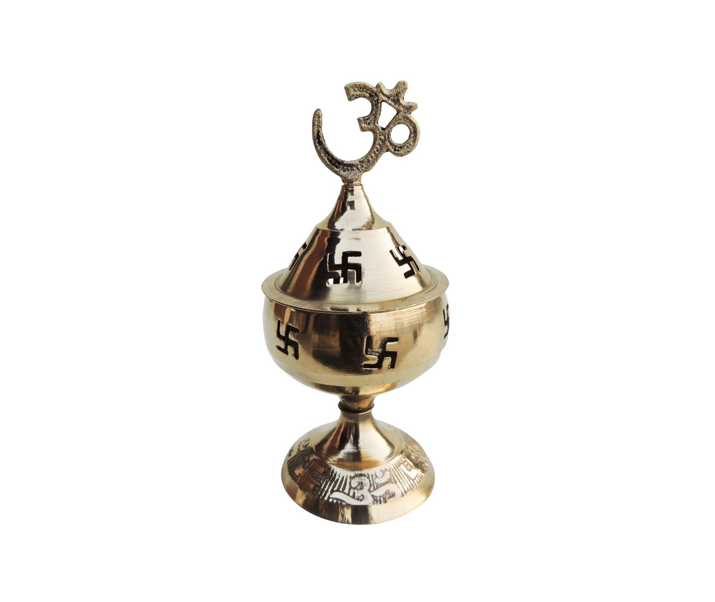 Brass Table Oil Lamp Om Pakija Deepak