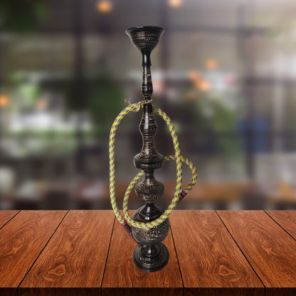 Brass Hookah In Black Design