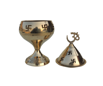 Brass Oil Lamp Om Pakija Deepak