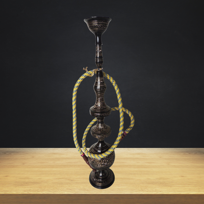 Brass Hookah In Black Design