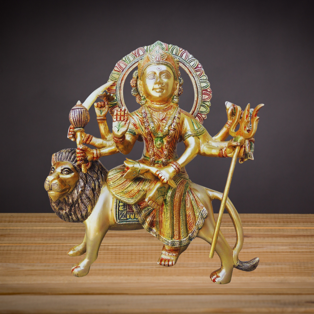 Brass Durga Ji Goddess Idol Statue