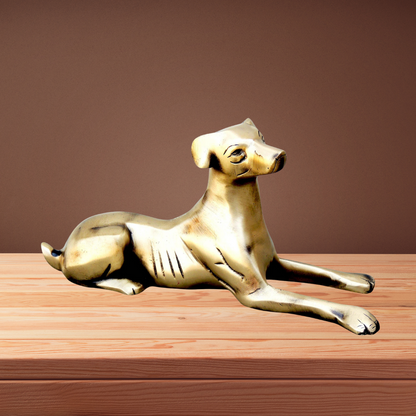 Brass Dog Statue