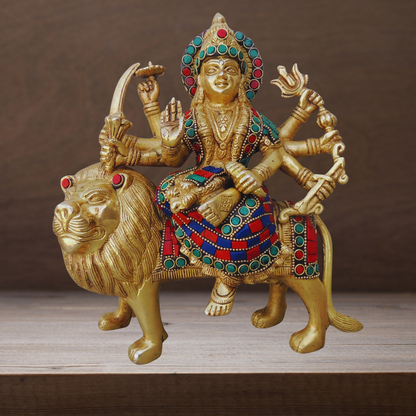 Brass Durga Ji Goddess Idol