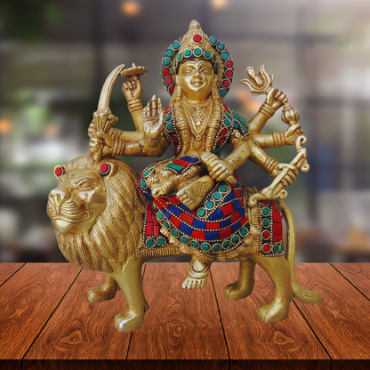 Brass Durga Ji Goddess Idol