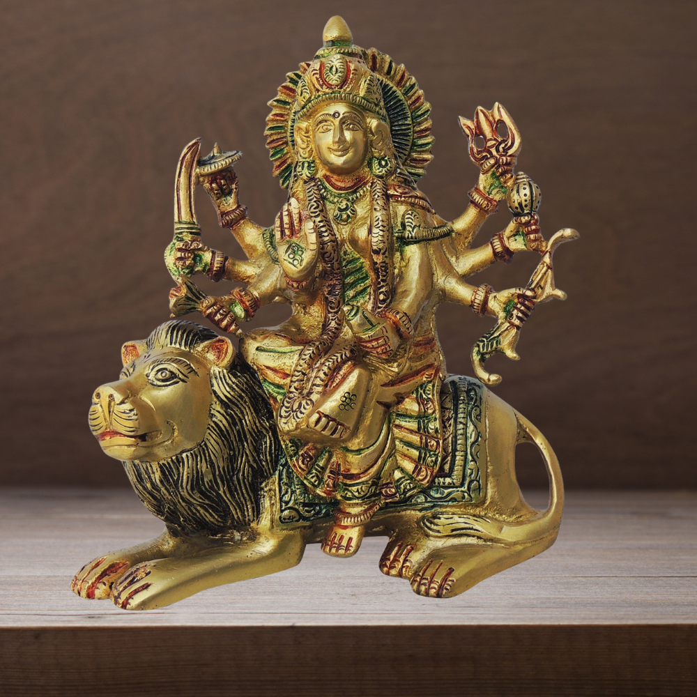 Brass Durga Ji Goddess Idol Statue