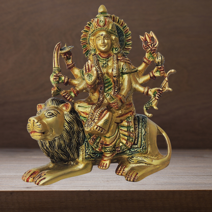 Brass Durga Ji Goddess Idol Statue