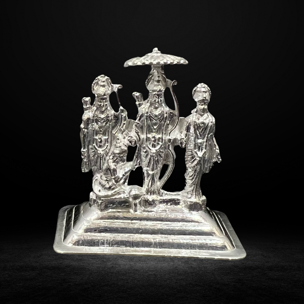 Pure Silver Ram Parivar Idol 8g - PUSHMYCART