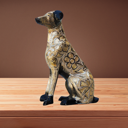 Brass Showpiece Dog Statue