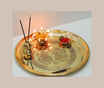 Brass Pooja Thali Set