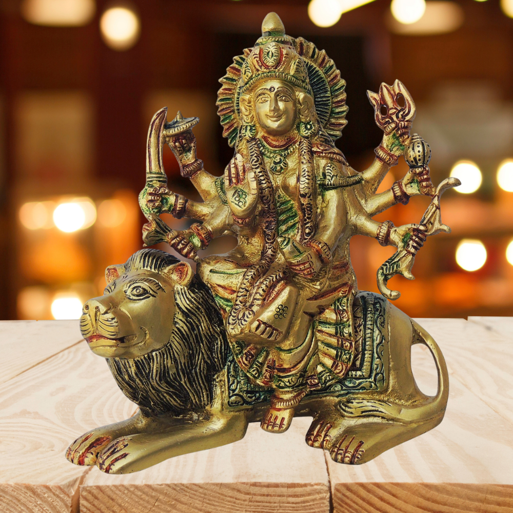 Brass Durga Ji Goddess Idol Statue