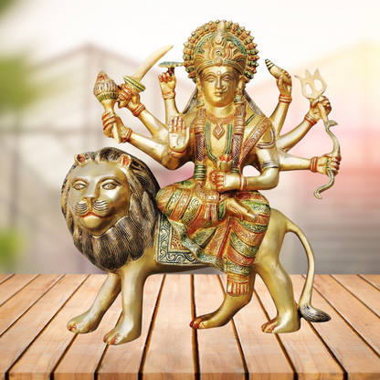 Brass Durga Ji Goddess Idol Statue