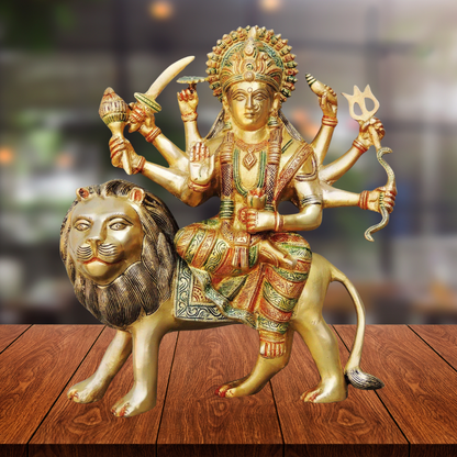 Brass Durga Ji Goddess Idol Statue