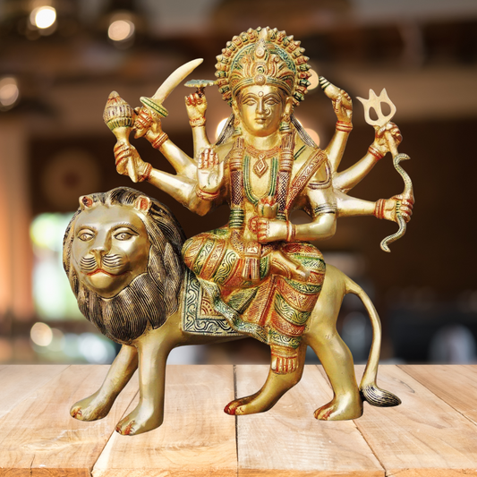 Brass Durga Ji Goddess Idol Statue