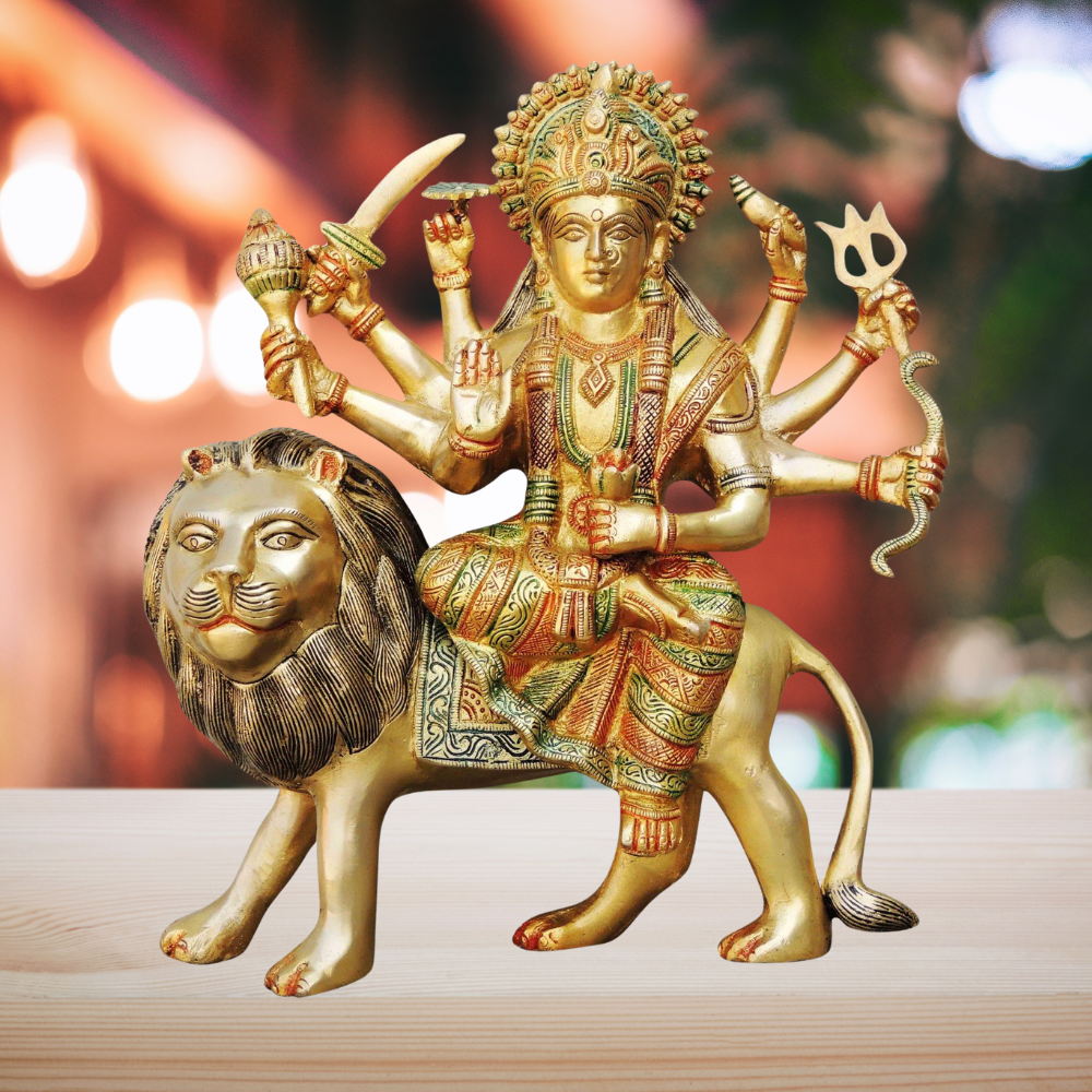 Brass Durga Ji Goddess Idol Statue