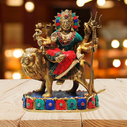 Brass Durga Ji Goddess Idol Statue