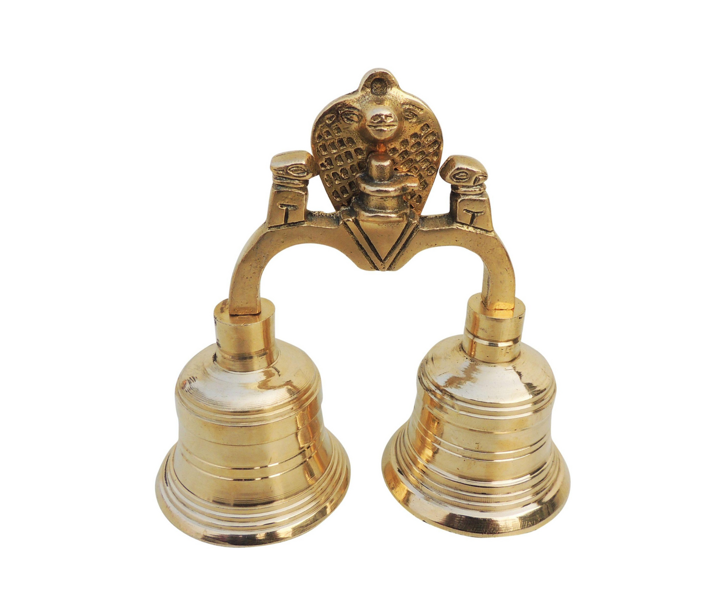 Brass Pooja 2 Combined Bell Double Ganti