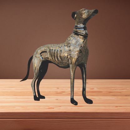 Brass Showpiece Dog Statue