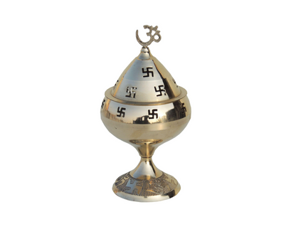 Brass Table Oil Lamp Om Pakija Deepak