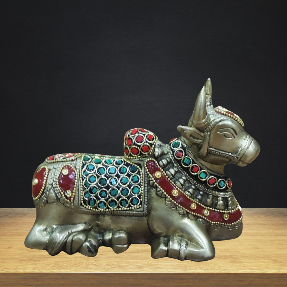 Brass Nandi Idol Statue