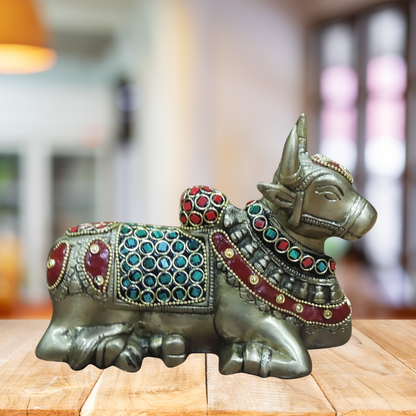 Brass Nandi Idol Statue