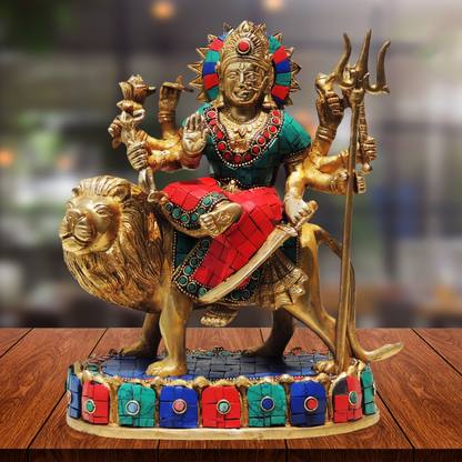 Brass Durga Ji Goddess Idol Statue