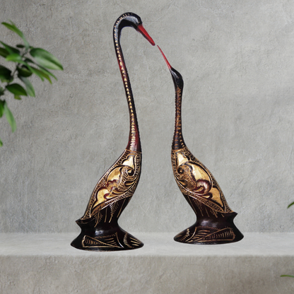 Brass Duck Pair Statue