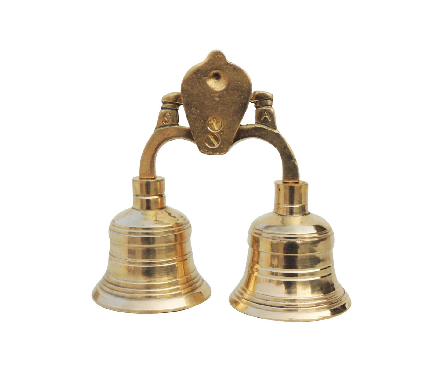 Brass Pooja 2 Combined Bell Double Ganti