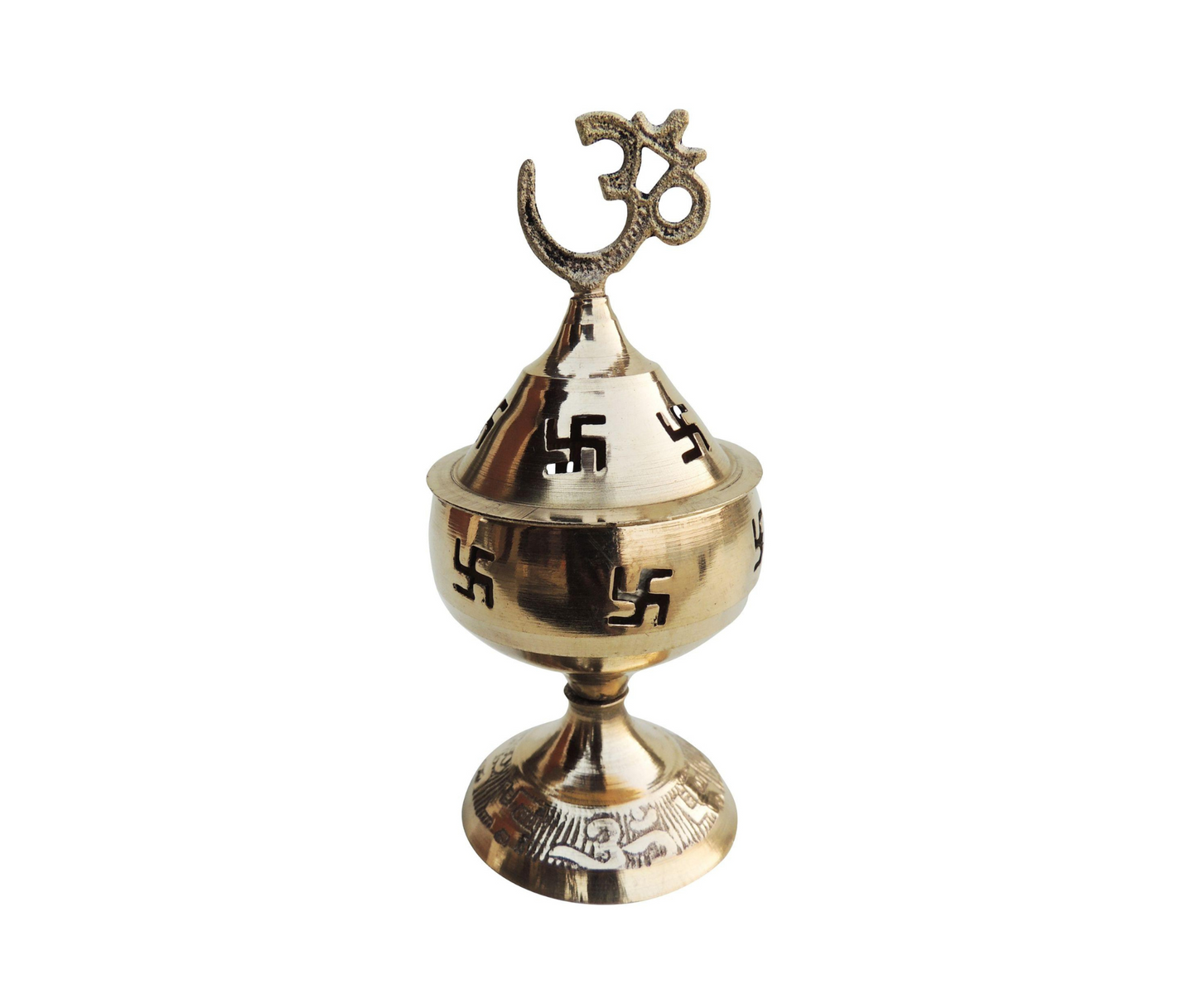 Brass Table Oil Lamp Om Pakija Deepak