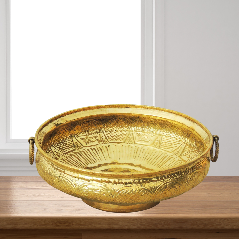 Brass Urli With Handwork