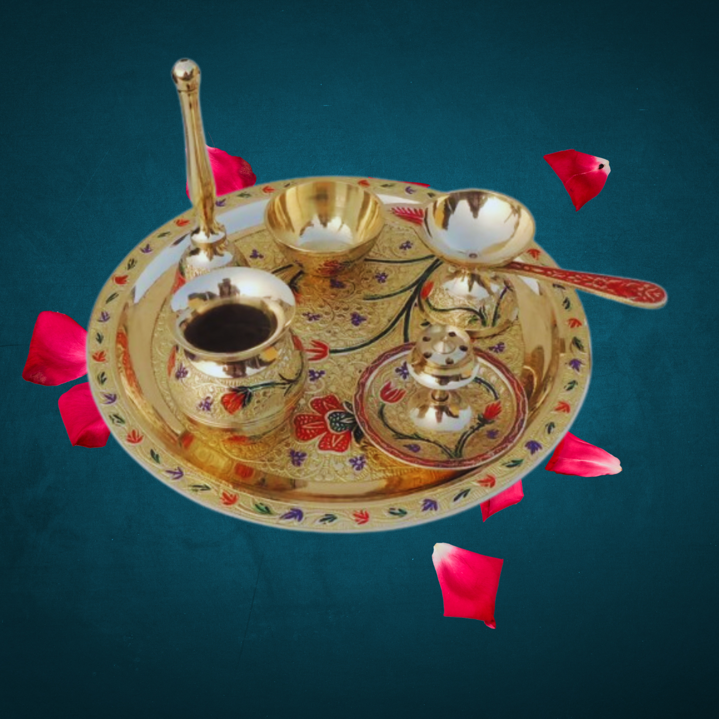 Brass Puja Thali Set