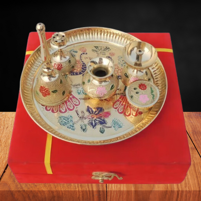 Brass Puja Thali Set