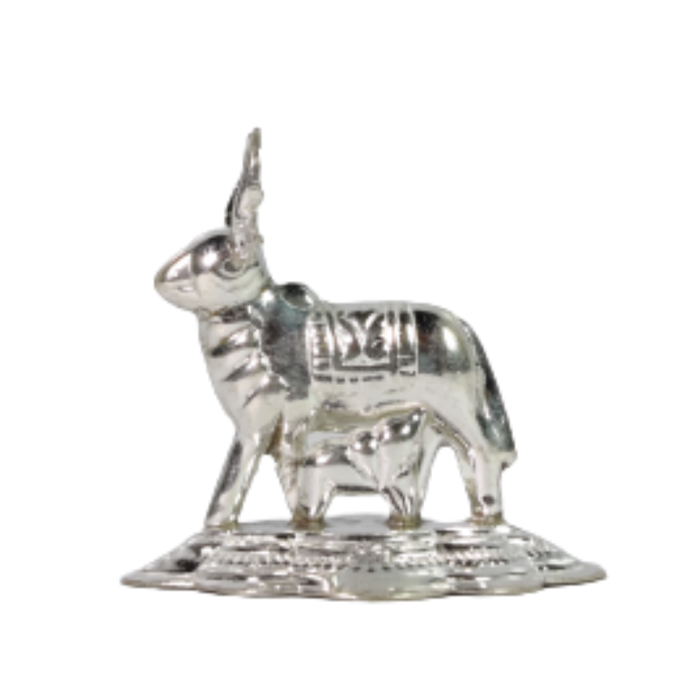 Pure Silver Cow and Calf