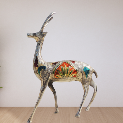 Brass Showpiece Deer Statue