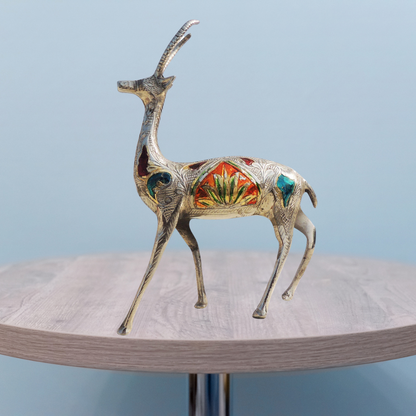 Brass Showpiece Deer Statue