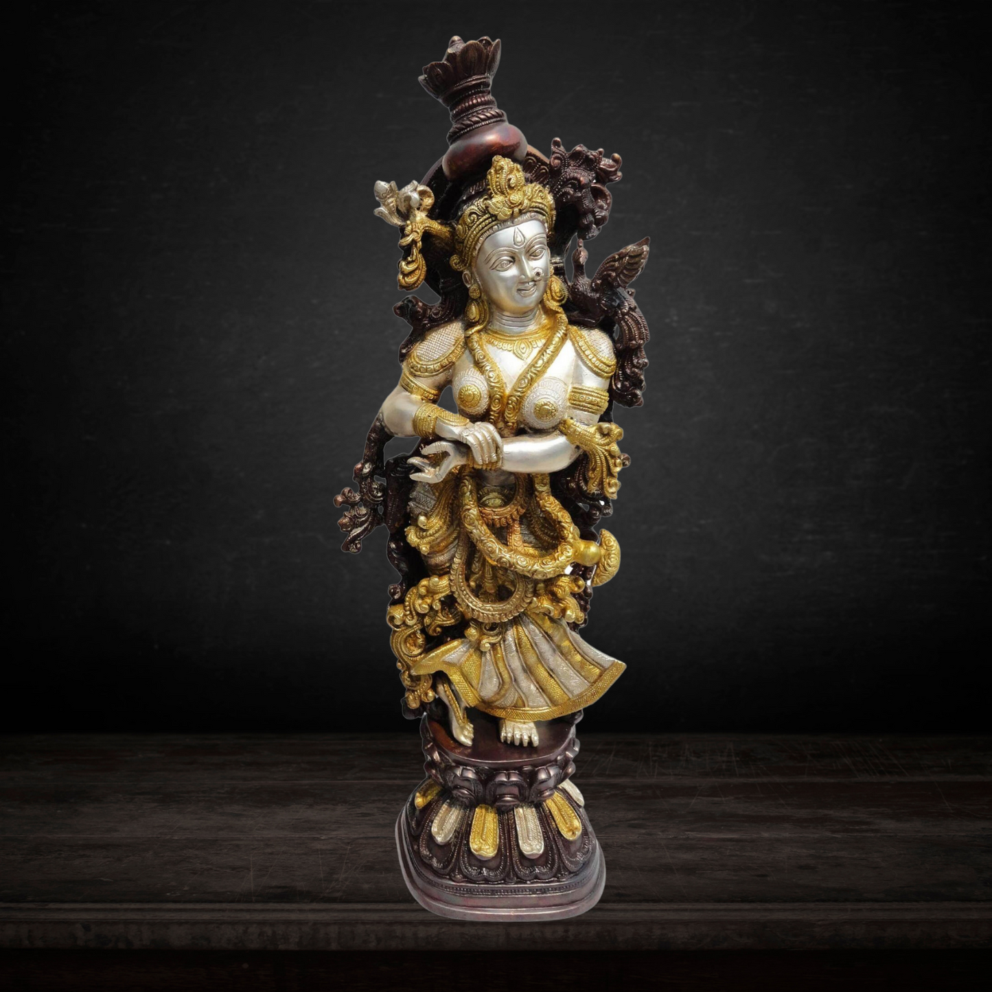 Brass Radha God Goddess Statue