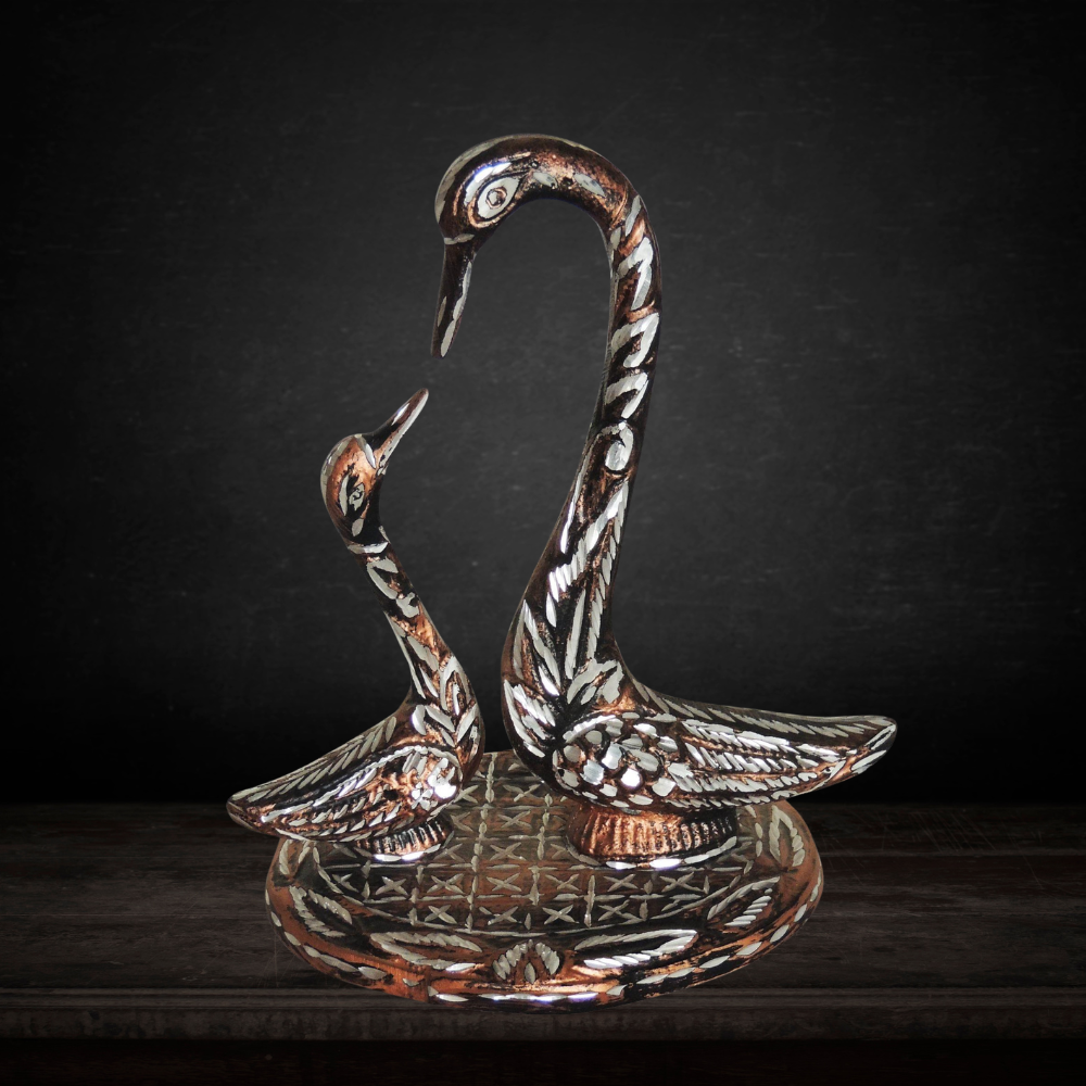 Brass Duck Pair Statue