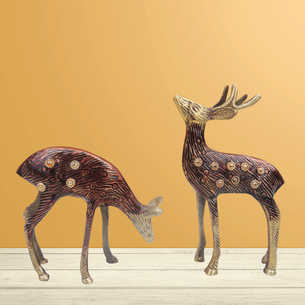 Brass Deer Statue