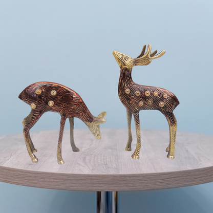 Brass Deer Statue