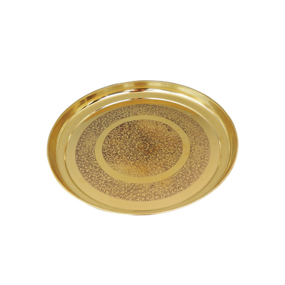 Brass Thali Embose Design