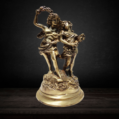 Brass Lady Stute Statue